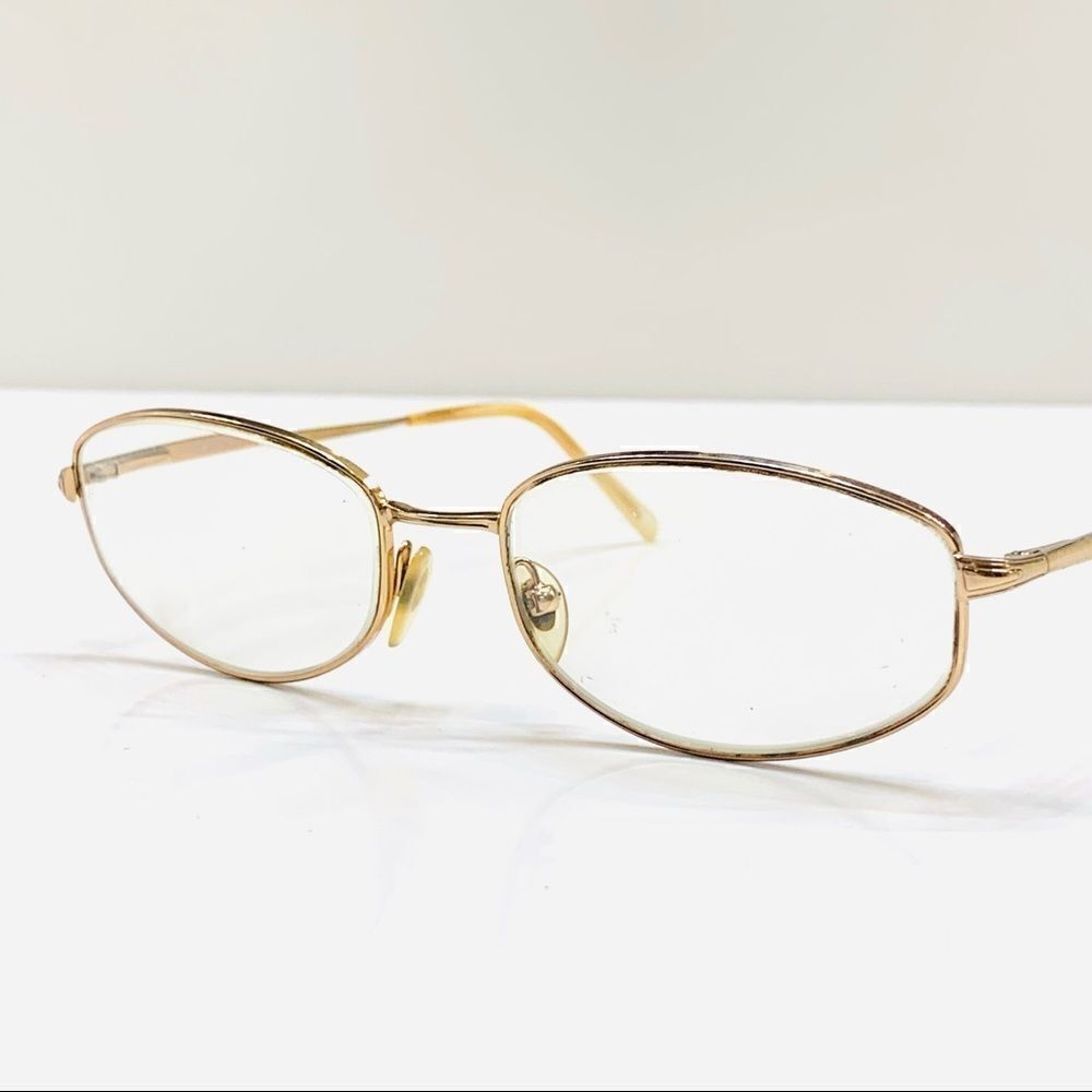 Sferoflex Eyeglasses Frames 53-17-130 Made In Italy Gold Women's Full Rim Flex